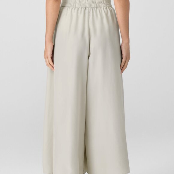 Eileen Fisher Washed Silk Skirt Pant Almond Size MP - Picture 5 of 9